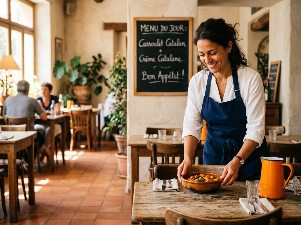 Chef de restaurant à Perpignan illustrant une présence web locale optimisée et conviviale.